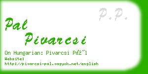 pal pivarcsi business card